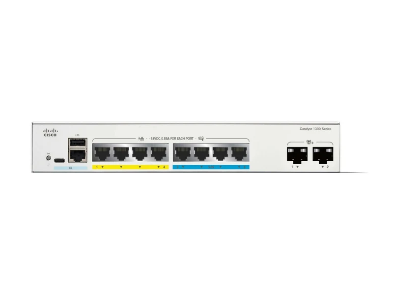 Switch de Red Cisco Catalyst 1300-8MGP-2X