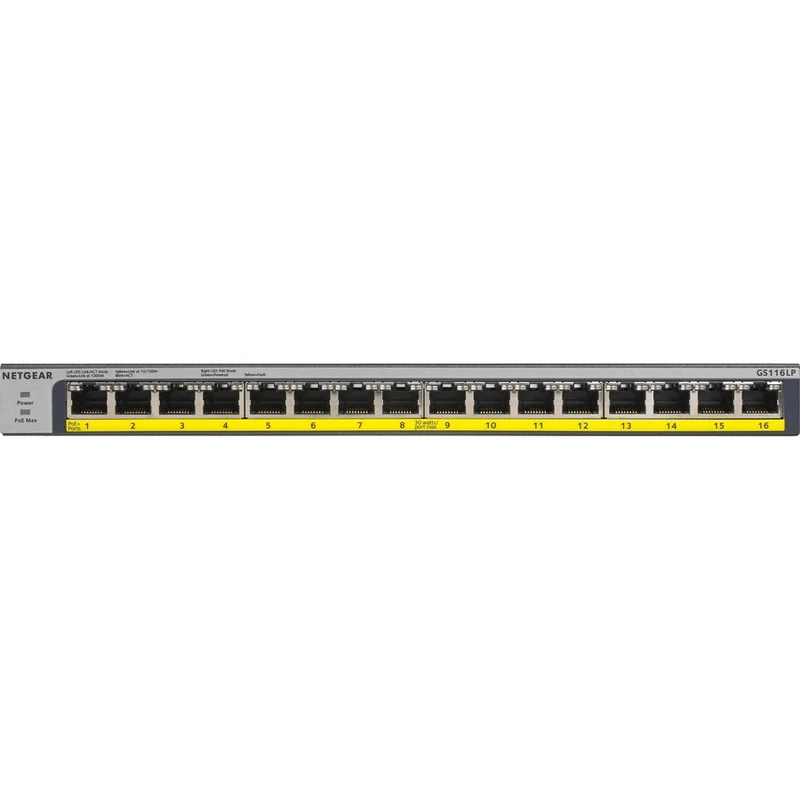 Switch de Red Netgear 16-Port 76W PoE/PoE+ Gigabit Ethernet Unmanaged Switch