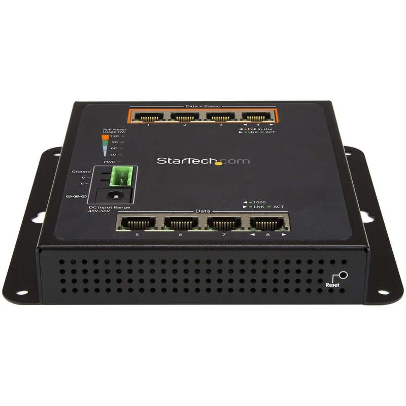 Switch de Red StarTech.com StarTech Industrial 8 Port Gigabit PoE Switch