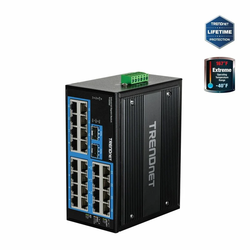 Switch de Red TRENDnet 26-Port Hardened Industrial Gigabit DIN-Rail Switch