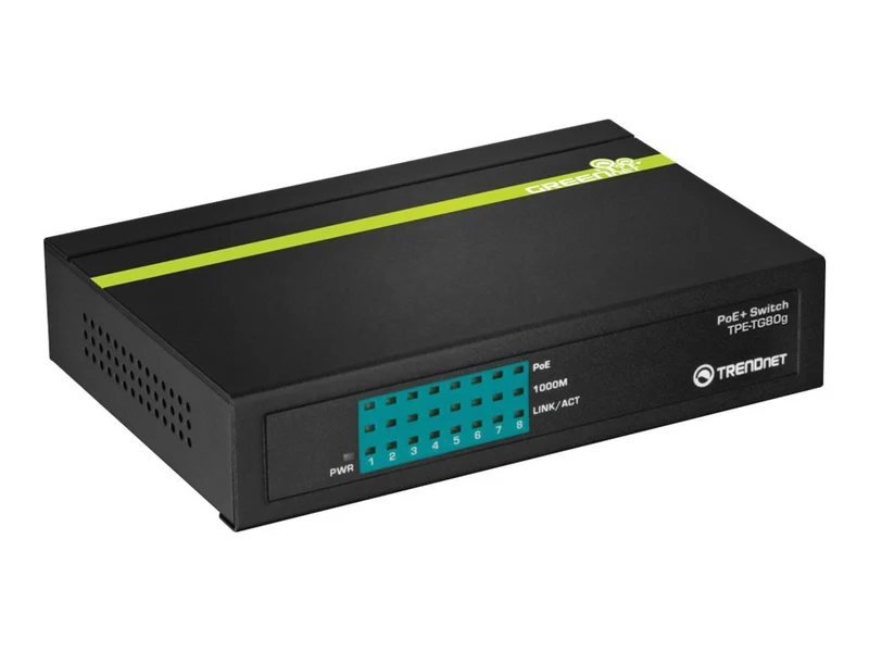 Switch de Red TRENDnet 8-Port Gigabit PoE+ Switch