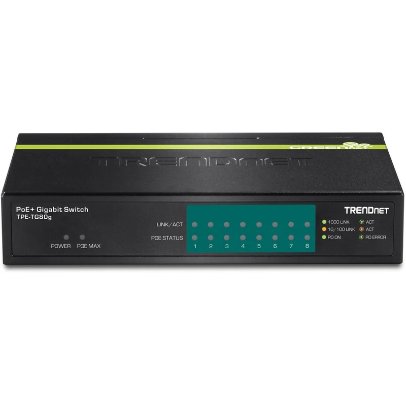 Switch de Red TRENDnet 8-Port Gigabit PoE+ Switch