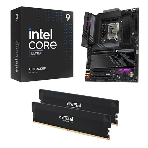 Kit para PC: Procesador Intel Core Ultra 9 285K + Tarjeta Madre Gigabyte Z890 Aorus Elite WiFi7 1851 + Memoria RAM Crucial Pro 32GB DDR5-6400 Kit