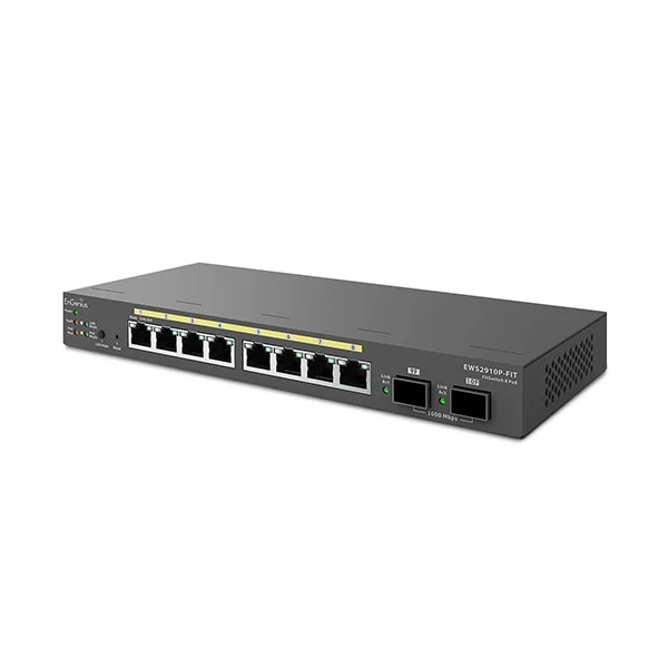 Switch de Red EnGenius 8-Port Gigabit PoE Layer 2 Plus Switch