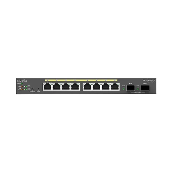Switch de Red EnGenius 8-Port Gigabit PoE Layer 2 Plus Switch