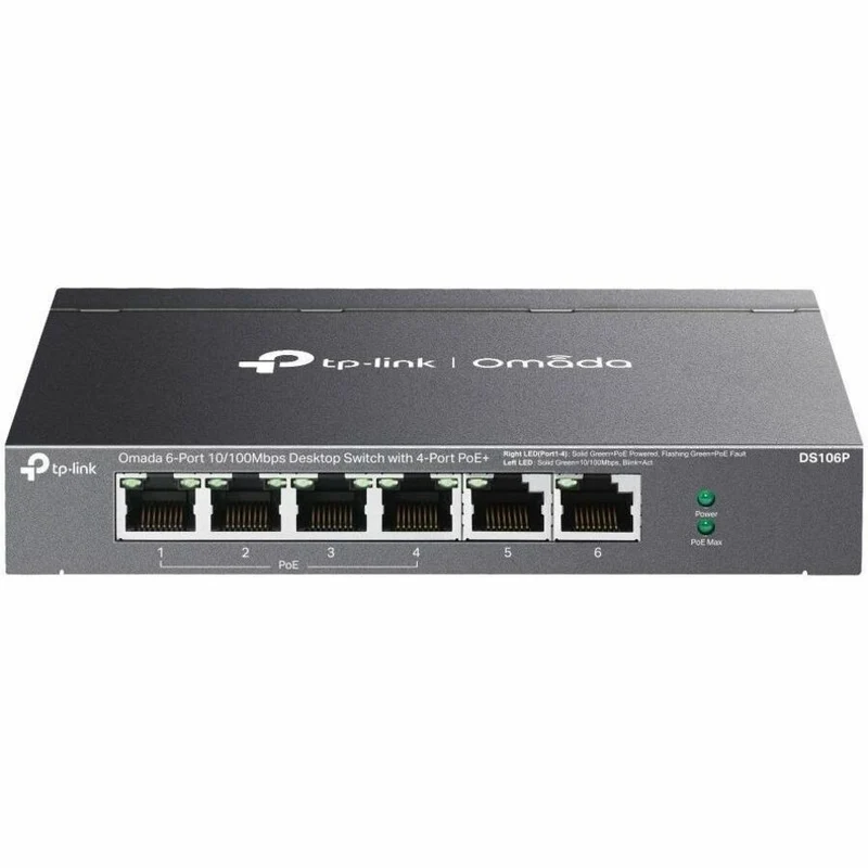 Switch de Red TP-Link Omada 6-Port 10/100Mbps Unmanaged Desktop Switch