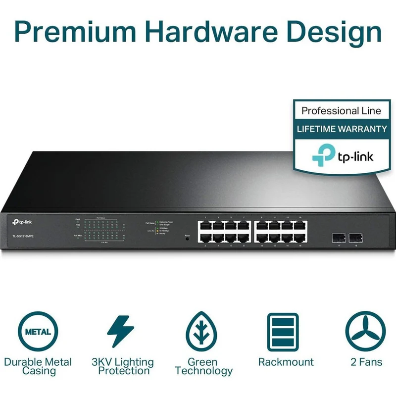 Switch de Red TP-Link TL-SG1218MPE