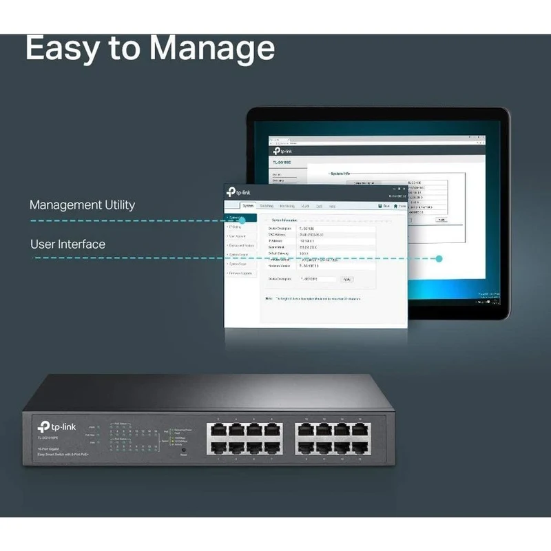 Switch de Red TP-Link TL-SG1016PE