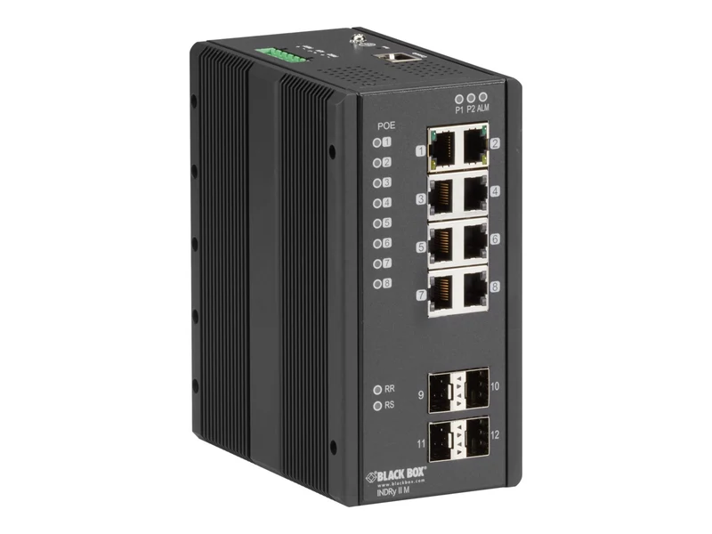 Switch de Red Black Box Industrial Managed Ethernet PoE+ Switch
