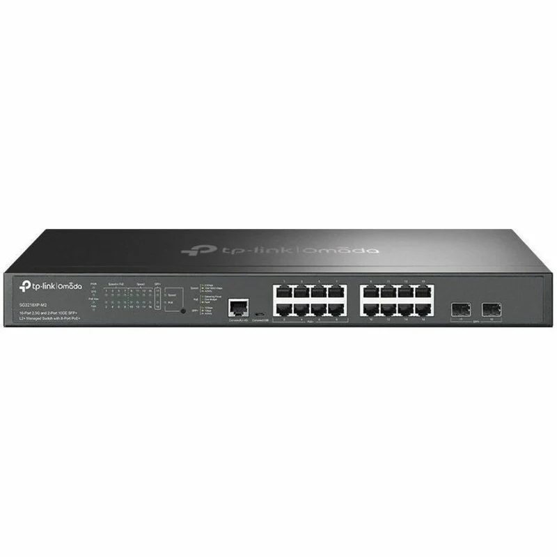 Switch de Red Omada Omada 16-Port 2.5G and 2-Port 10GE SFP+ L2+ Managed Switch