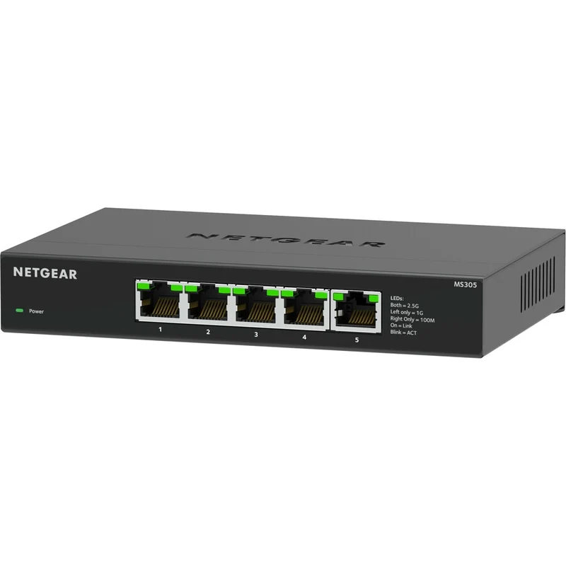 Switch de Red Netgear 5-Port Multi-Gigabit (2.5G) Ethernet Unmanaged Switch, MS305-100NAS