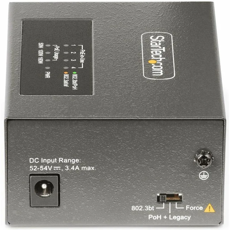 Switch de Red StarTech.com StarTech 4-Port Multi-Gigabit PoE++ Injector