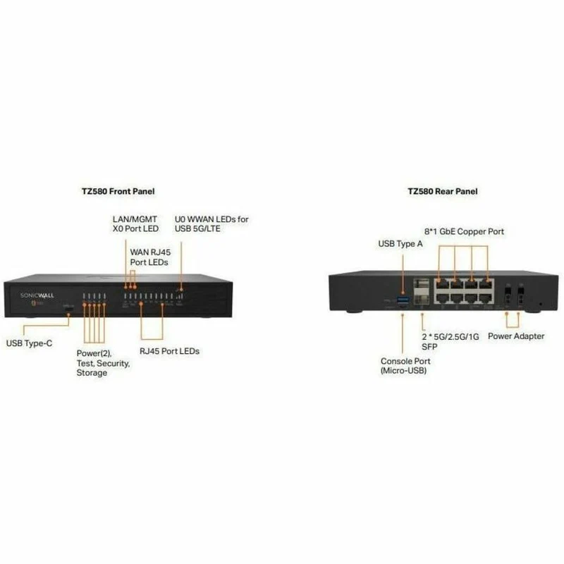 Firewall SonicWall (3 & Free Offer) SonicWall TZ580 SECURE UPGRADE PLUS