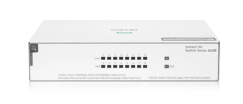 Switch de Red HPE Networking Instant On 1430 8G Class4 PoE 64W Switch