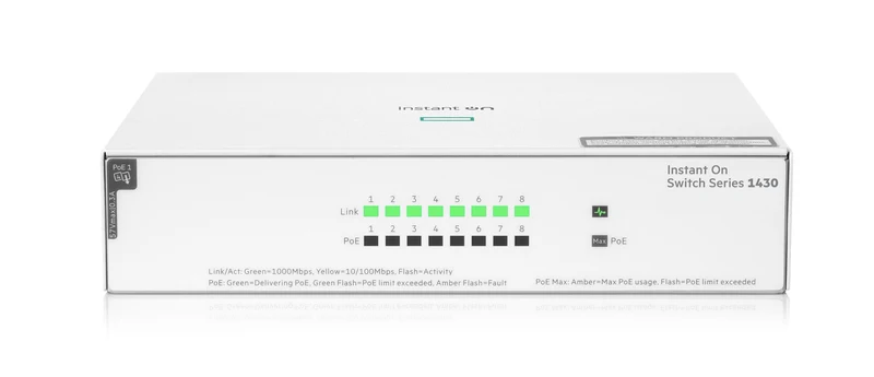 Switch de Red HPE Networking Instant On 1430 8G Class4 PoE 64W Switch