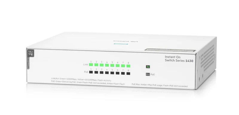Switch de Red HPE Networking Instant On 1430 8G Class4 PoE 64W Switch
