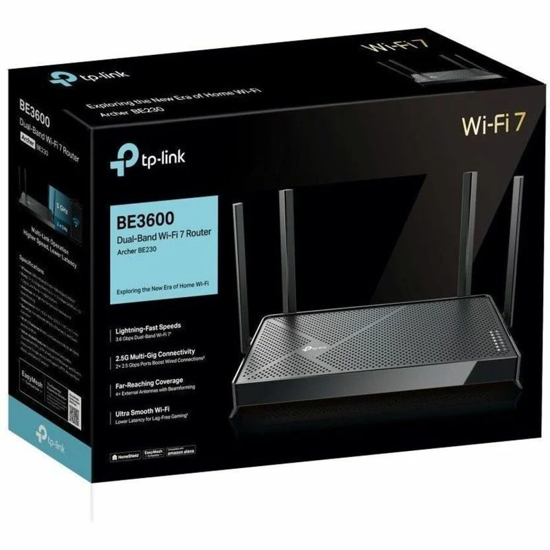 Router TP-Link Archer BE230 Wi-Fi 7 IEEE 802.11be Ethernet Wireless Router