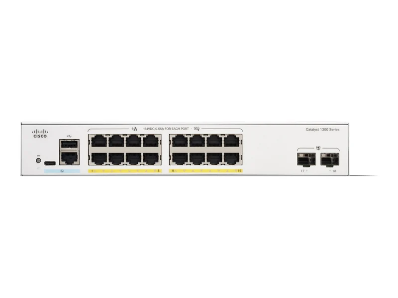 Switch de Red Cisco Catalyst 1300-16P-2G