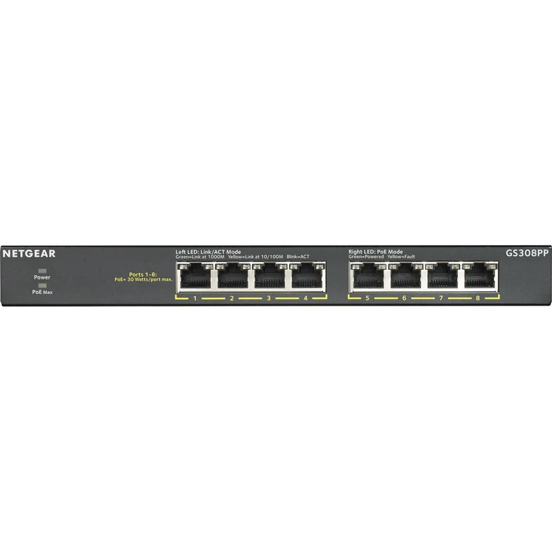 Switch de Red Netgear Business GS308PP Ethernet Switch