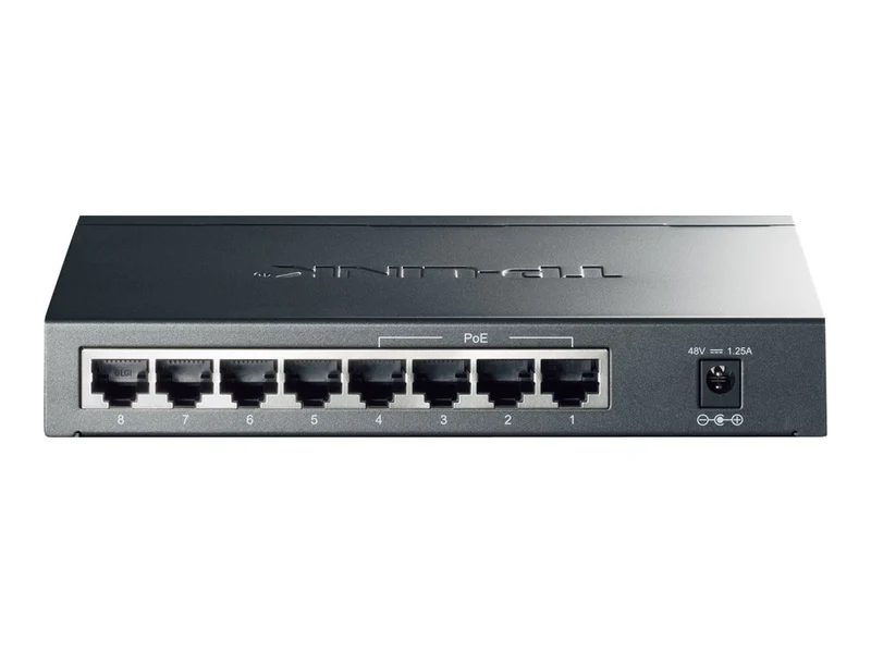 Switch de Red TP-Link 8 Port Gigabit Switch (TL-SG1008P) w/4 PoE+ Ports 64W Plug & Play