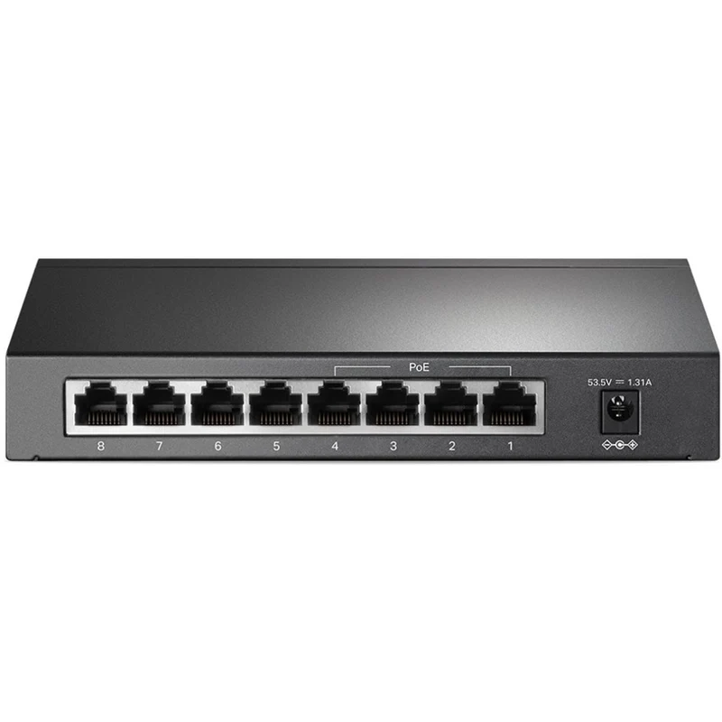Switch de Red TP-Link 8 Port Gigabit Switch (TL-SG1008P) w/4 PoE+ Ports 64W Plug & Play