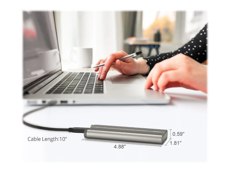 Accesorios de Redes SIIG USB 3.2 Gen 2x2 Type-C 20G PCIe NVMe SSD Enclosure