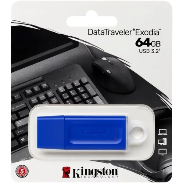 Pendrive Kingston DataTraveler Exodia USB 3.2 64GB Azul KC-U2G64-7GB