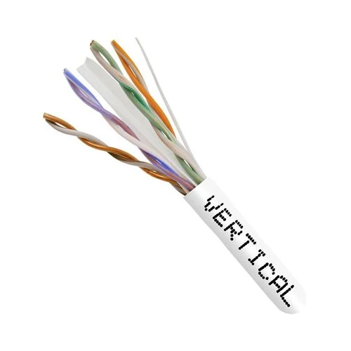 Cables de Red Vertical Cable 060 Series Cat6 550MHz UTP 23AWG Solid Bare Copper 1000ft Bulk Ethernet Cable Blanco
