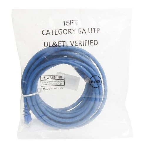 Cables de Red PPA 15 Ft. CAT 6a Snagless Ethernet Cable Azul
