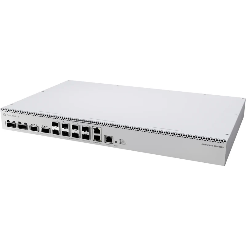 Switch de Red MikroTik CRS812 DDQ 14-Port Multi-Gig Managed Router Switch