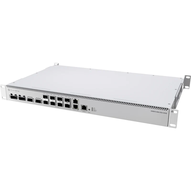 Switch de Red MikroTik CRS812 DDQ 14-Port Multi-Gig Managed Router Switch