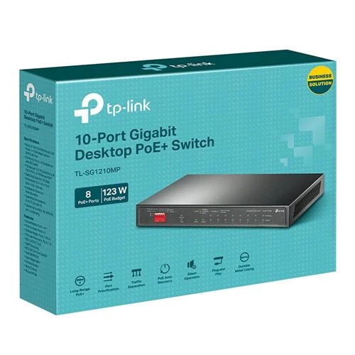 Switch de Red TP-LINK TL-SG1210MP 10-Port Gigabit Desktop Switch