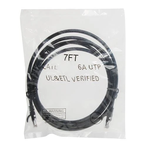 Cables de Red PPA 7 Ft. CAT 6 Snagless Ethernet Cable Negro