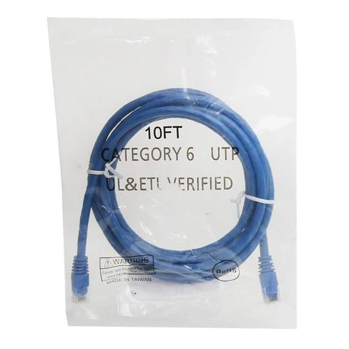 Cables de Red PPA 10 Ft. CAT 6 Snagless Ethernet Cable Azul