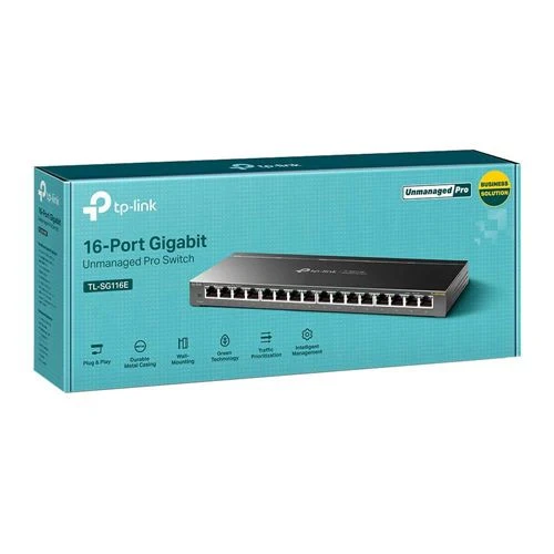 Switch de Red TP-LINK 16-Port Easy Smart Gigabit Unmanaged Pro Switch