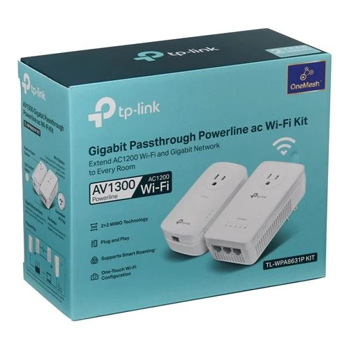 Accesorios de Redes TP-LINK TL-WPA8631P AV1300 Gigabit Pass-through Powerline AC Wi-Fi Kit