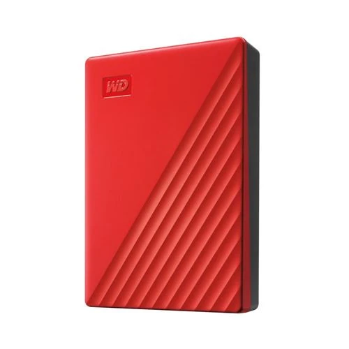 Disco Duro WD My Passport 4TB USB 3.2 (Gen 1 Type-A) 2.5" Portable External Hard Drive Rojo
