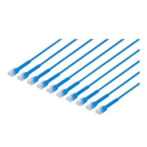 Cables de Red Intellinet Cat6 Stranded U/UTP FlexiBoot Slim Network Ethernet Cable 5ft.10-Pack-Blue Azul