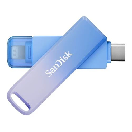 Memoria USB Sandisk 256GB Creator Series Phone Drive USB Type-C / Lightning Thumb Drive Azul
