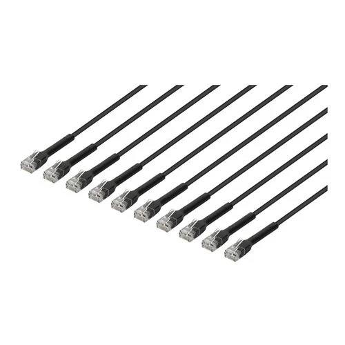 Cables de Red Intellinet Cat6 Stranded U/UTP FlexiBoot Slim Network Ethernet Cable 3ft. 10-Pack-Black Negro