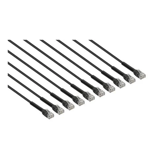 Cables de Red Intellinet Cat6 Stranded U/UTP FlexiBoot Slim Network Ethernet Cable 3ft. 10-Pack-Black Negro
