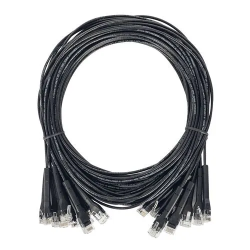 Cables de Red Intellinet Cat6 Stranded U/UTP FlexiBoot Slim Network Ethernet Cable 3ft. 10-Pack-Black Negro