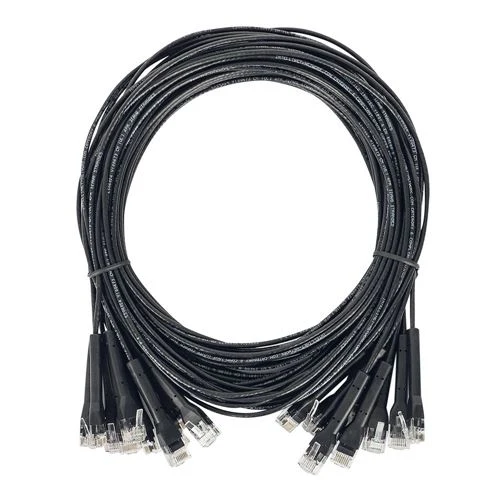 Cables de Red Intellinet Cat6 Stranded U/UTP Flexiboot Slim Network Ethernet Cable 7ft. 10-Pack-Black Negro