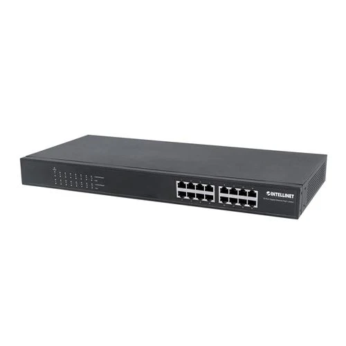 Switch de Red Intellinet 16-Port Gigabit Ethernet PoE+ Switch