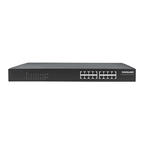 Switch de Red Intellinet 16-Port Gigabit Ethernet PoE+ Switch