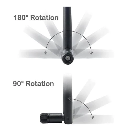 Antena Dual Band WiFi 2.4/5-5.8 GHz 3dBi MIMO RP-SMA Macho Bluetooth