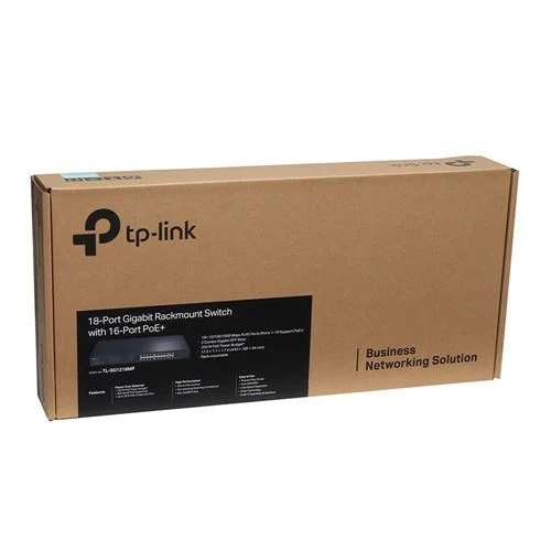 Switch de Red TP-LINK TL-SG1218MP 18-Port Gigabit Rackmount Switch 16 PoE+