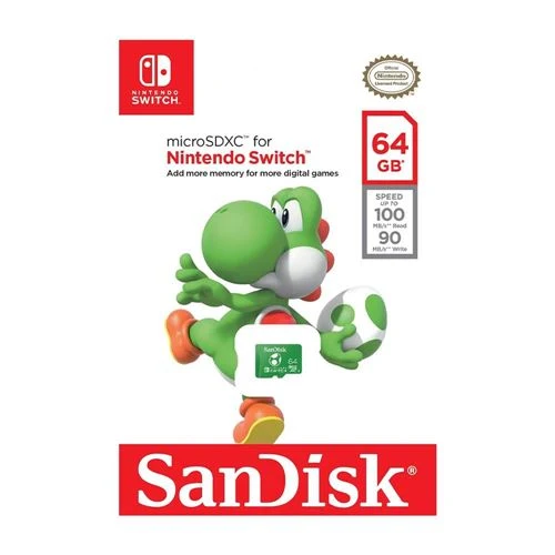 Tarjeta de Memoria Sandisk 64GB Nintendo microSDXC Class 10 / UHS-1 Flash Memory Card
