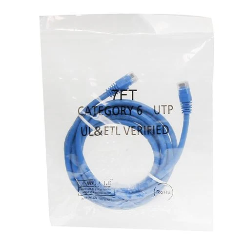 Cables de Red PPA 7 Ft. CAT 6 Snagless Ethernet Cable Azul
