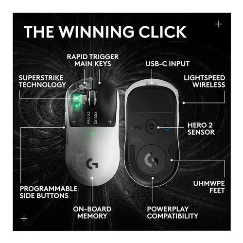 Mouse Logitech G PRO X2 Superstrike LIGHTSPEED Wireless Gaming Mouse